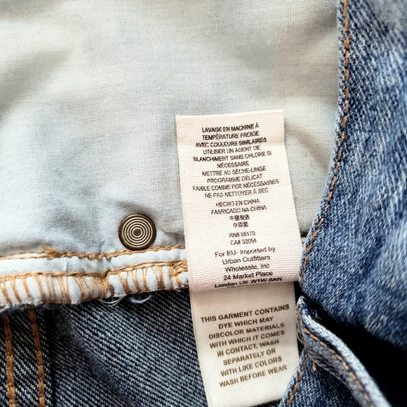 Like New Free People Studded & Frayed Med Rise Jean Shorts - Picture 7 of 14